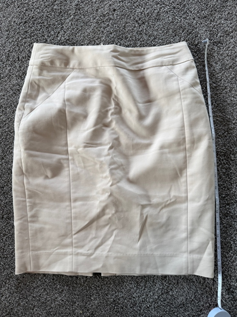 Classic Cream Pencil Skirt